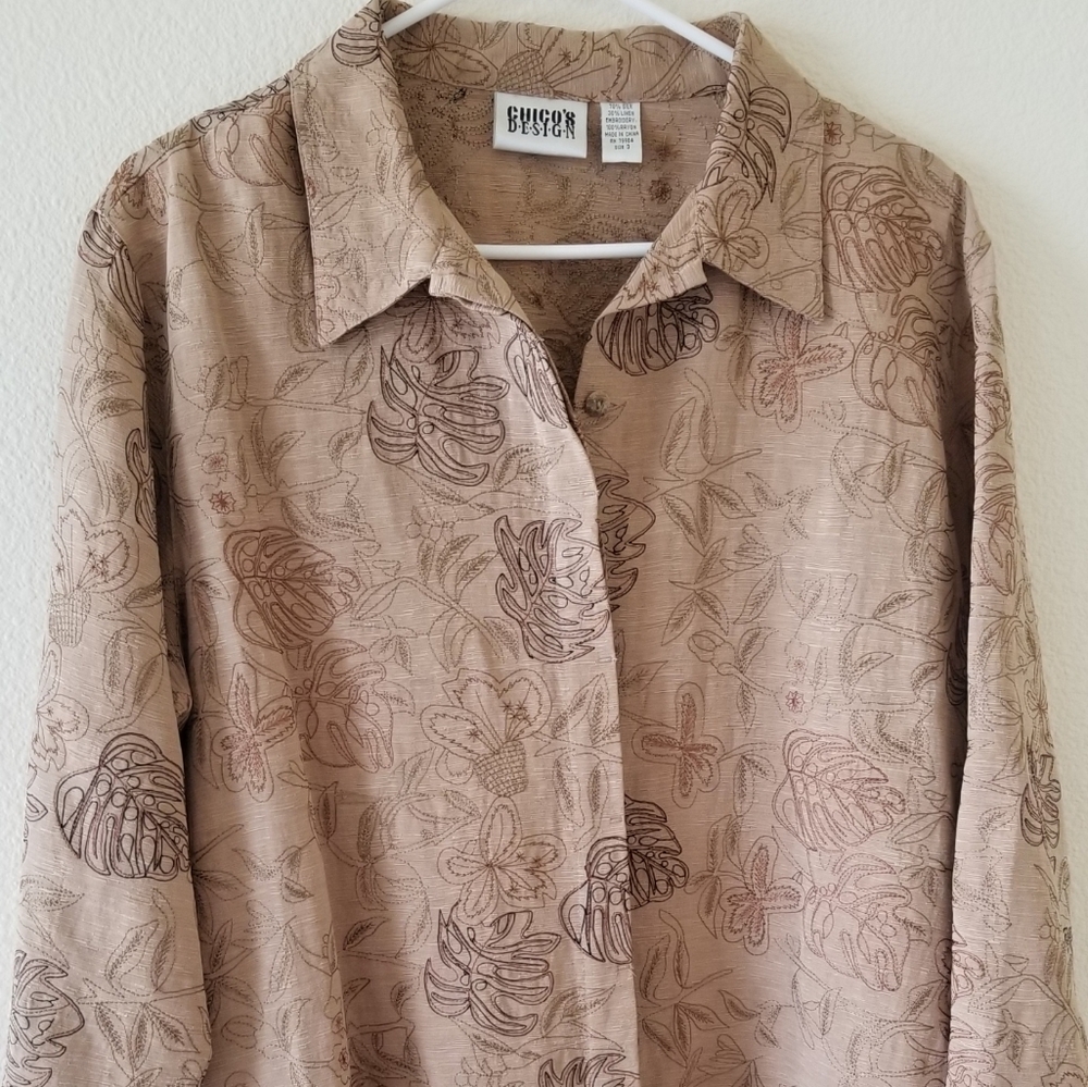 Silk linen blend jacket.